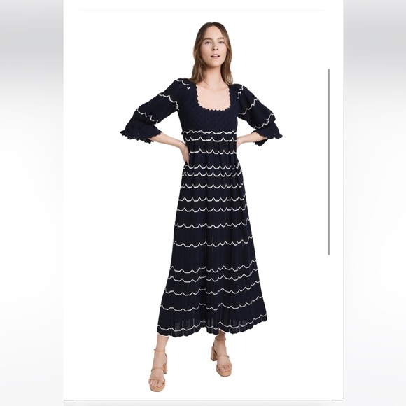 Rebecca Taylor Dresses & Skirts - Rebecca Taylor Lace Sweater Dress NWT Marine Blue Small